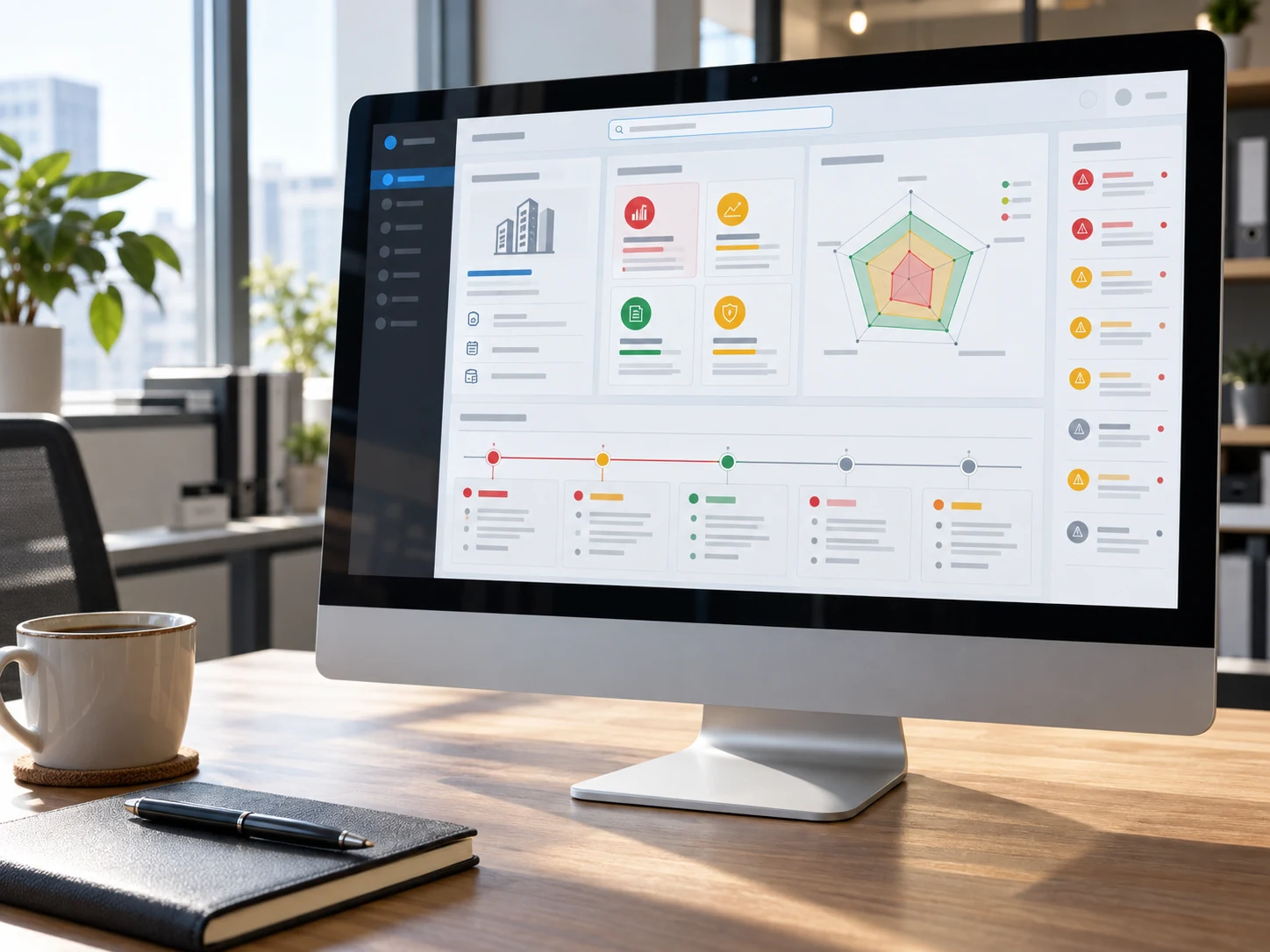 Supplier data reviewed on screen during a risk assessment.
